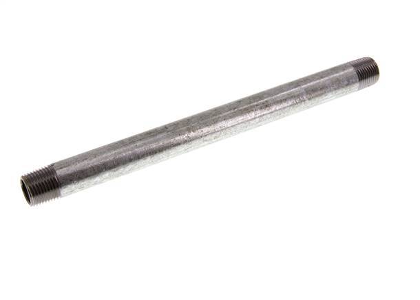 R 1/2'' Zinc plated Steel Double Pipe Nipple 50 Bar DIN 2982 - 250mm [2 Pieces]