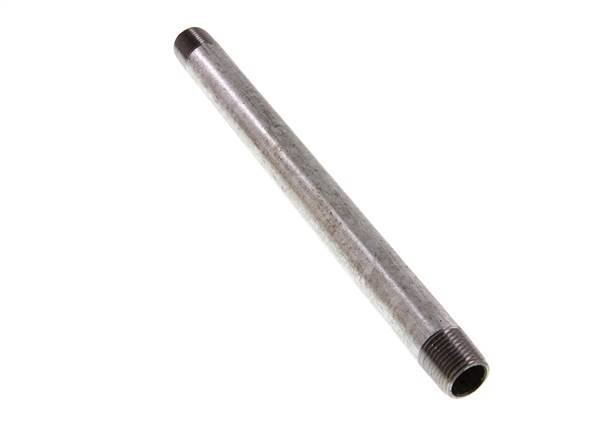 R 1/2'' Zinc plated Steel Double Pipe Nipple 50 Bar DIN 2982 - 250mm [2 Pieces]