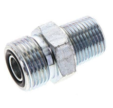 UN 13/16''-16 x 3/8'' NPT Acero zincado Espiga doble ORFS 630 Barra - Hidráulica