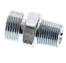 UN 13/16''-16 x 3/8'' NPT Acero zincado Espiga doble ORFS 630 Barra - Hidráulica