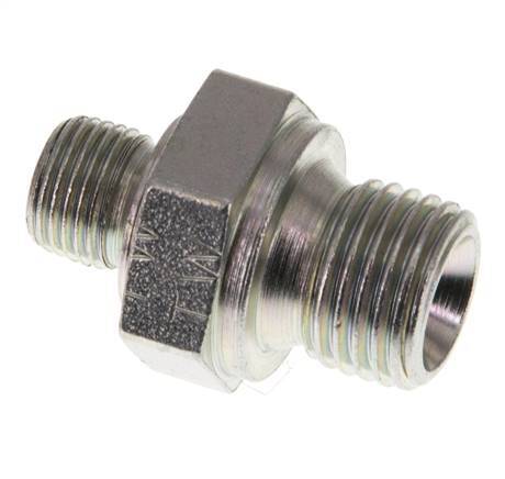 G 1/4'' x G 1/8'' Acero cincado Espiga doble 400 - Hidráulica [5 Piezas]