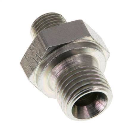 G 1/4'' x G 1/8'' Acero cincado Espiga doble 400 - Hidráulica [5 Piezas]