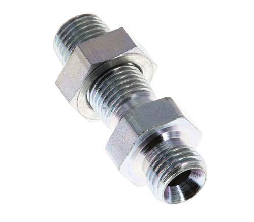 G 1/4'' Pasamuros de acero galvanizado Doble boquilla 350 Bar - Hidráulico