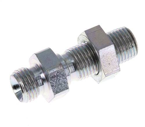G 1/4'' Pasamuros de acero galvanizado Doble boquilla 350 Bar - Hidráulico