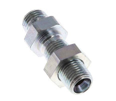 G 1/4'' Pasamuros de acero galvanizado Doble boquilla 350 Bar - Hidráulico