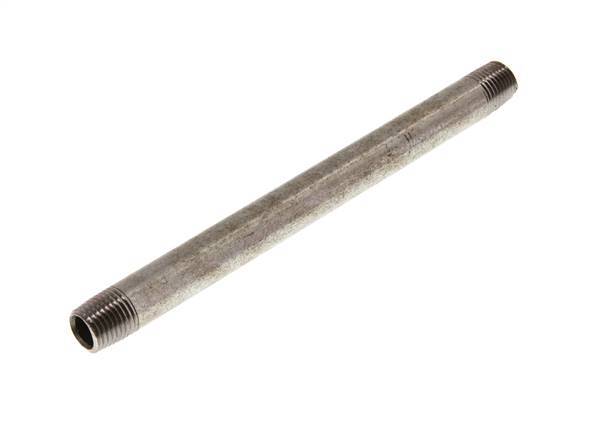 R 1/4'' Zinc plated Steel Double Pipe Nipple 50 Bar DIN 2982 - 150mm [2 Pieces]