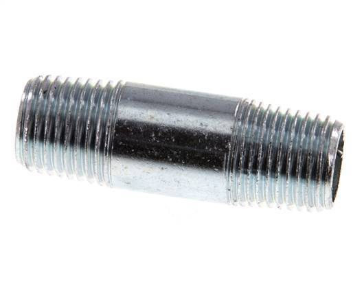 R 1/4'' Zinc plated Steel Double Pipe Nipple 50 Bar DIN 2982 - 40mm [2 Pieces]