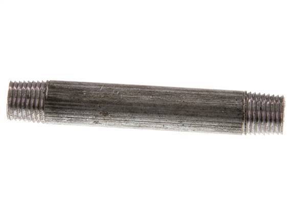 R 1/4'' Zinc plated Steel Double Pipe Nipple 50 Bar DIN 2982 - 80mm [2 Pieces]