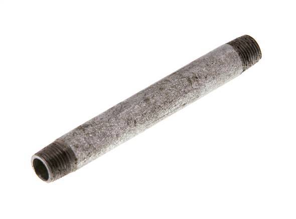 R 1/8'' Zinc plated Steel Double Pipe Nipple 50 Bar DIN 2982 - 80mm [2 Pieces]