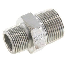 3/4'' NPT x 1'' NPT Espiga doble de acero zincado 140 Bar - Hidráulico