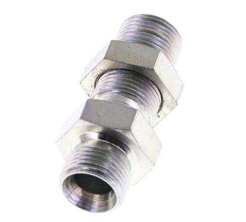 G 3/8'' Pasamuros de acero galvanizado Doble boquilla 325 Bar - Hidráulico