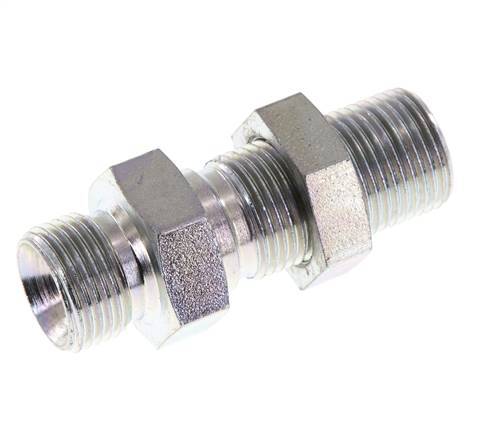 G 3/8'' Pasamuros de acero galvanizado Doble boquilla 325 Bar - Hidráulico