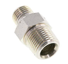 3/8'' NPT x G 1/4'' Acero cincado Espiga doble 3 piezas 700 Bar - Hidráulico