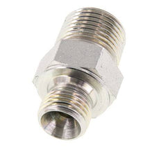 3/8'' NPT x G 1/4'' Acero cincado Espiga doble 3 piezas 700 Bar - Hidráulico