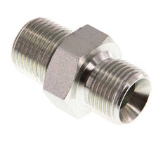 3/8'' NPT x G 3/8'' Acero cincado Espiga doble 3 piezas 700 Bar - Hidráulico
