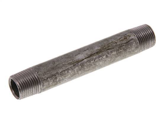 R 3/8'' Zinc plated Steel Double Pipe Nipple 50 Bar DIN 2982 - 100mm [2 Pieces]