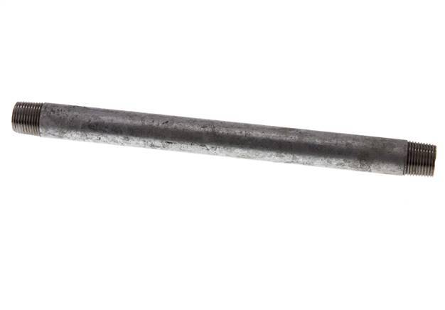 R 3/8'' Zinc plated Steel Double Pipe Nipple 50 Bar DIN 2982 - 200mm [2 Pieces]