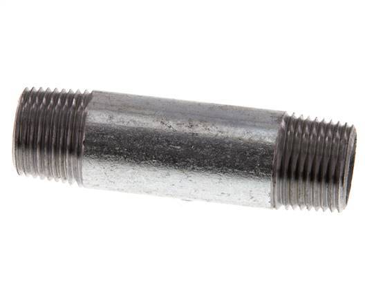 R 3/8'' Zinc plated Steel Double Pipe Nipple 50 Bar DIN 2982 - 60mm [2 Pieces]