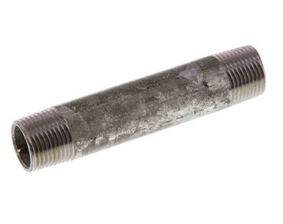 R 3/8'' Zinc plated Steel Double Pipe Nipple 50 Bar DIN 2982 - 80mm [2 Pieces]