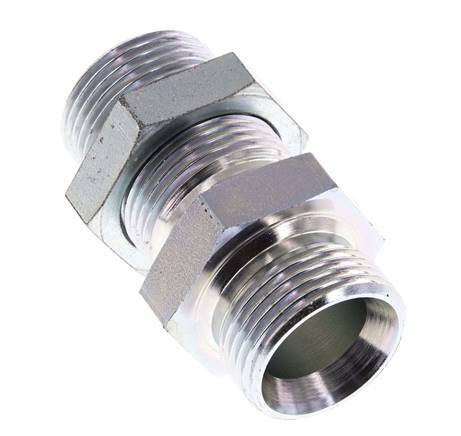 G 1'' Pasamuros de acero galvanizado Doble boquilla 225 Bar - Hidráulico