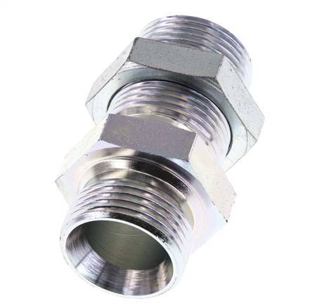 G 1'' Pasamuros de acero galvanizado Doble boquilla 225 Bar - Hidráulico