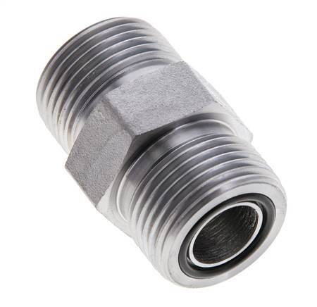 Espiga doble de acero galvanizado UNS 1''-14 ORFS 400 Bar - Hidráulica