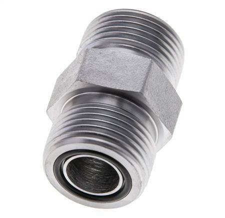 Espiga doble de acero galvanizado UNS 1''-14 ORFS 400 Bar - Hidráulica