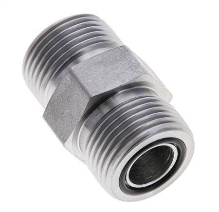 Espiga doble de acero galvanizado UNS 1''-14 ORFS 400 Bar - Hidráulica