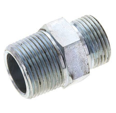 UN 1-3/16''-12 x 1'' NPT Acero zincado Espiga doble ORFS 400 Bar - Hidráulico
