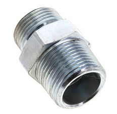 UN 1-3/16''-12 x 1'' NPT Acero zincado Espiga doble ORFS 400 Bar - Hidráulico