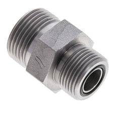 UN 1-3/16''-12 x UNS 1''-14 Espiga doble de acero galvanizado ORFS 400 Bar - Hidráulico