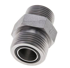 UN 1-3/16''-12 x UNS 1''-14 Espiga doble de acero galvanizado ORFS 400 Bar - Hidráulico