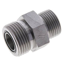 UN 1-3/16''-12 x UNS 1''-14 Espiga doble de acero galvanizado ORFS 400 Bar - Hidráulico