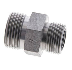 UN 1-3/16''-12 x UNS 1''-14 Espiga doble de acero galvanizado ORFS 400 Bar - Hidráulico