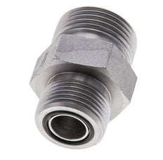 UN 1-3/16''-12 x UNS 1''-14 Espiga doble de acero galvanizado ORFS 400 Bar - Hidráulico