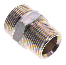 UN 1-7/16''-12 x 1'' NPT Acero zincado Espiga doble ORFS 400 Bar - Hidráulico