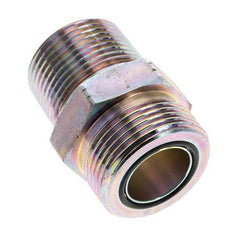 UN 1-7/16''-12 x 1'' NPT Acero zincado Espiga doble ORFS 400 Bar - Hidráulico