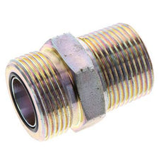 UN 1-7/16''-12 x 1'' NPT Acero zincado Espiga doble ORFS 400 Bar - Hidráulico