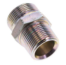 UN 1-7/16''-12 x 1'' NPT Acero zincado Espiga doble ORFS 400 Bar - Hidráulico