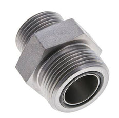 UN 1-7/16''-12 x UN 1-3/16''-12 Espiga doble de acero galvanizado ORFS 400 Bar - Hidráulico
