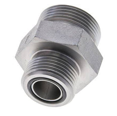 UN 1-7/16''-12 x UN 1-3/16''-12 Espiga doble de acero galvanizado ORFS 400 Bar - Hidráulico