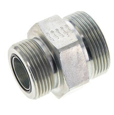 UN 1-11/16''-12 x UN 1-7/16''-12 Espiga doble de acero galvanizado ORFS 250 Bar - Hidráulico