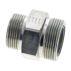 UN 1-11/16''-12 x UN 1-7/16''-12 Espiga doble de acero galvanizado ORFS 250 Bar - Hidráulico