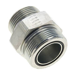 UN 1-11/16''-12 x UN 1-7/16''-12 Espiga doble de acero galvanizado ORFS 250 Bar - Hidráulico