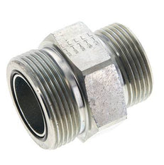 UN 1-11/16''-12 x UN 1-7/16''-12 Espiga doble de acero galvanizado ORFS 250 Bar - Hidráulico
