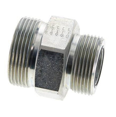 UN 1-11/16''-12 x UN 1-7/16''-12 Espiga doble de acero galvanizado ORFS 250 Bar - Hidráulico