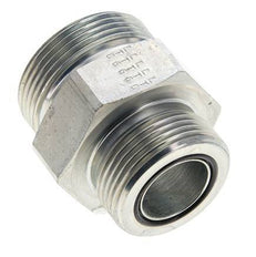 UN 1-11/16''-12 x UN 1-7/16''-12 Espiga doble de acero galvanizado ORFS 250 Bar - Hidráulico