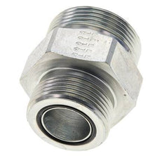 UN 1-11/16''-12 x UN 1-7/16''-12 Espiga doble de acero galvanizado ORFS 250 Bar - Hidráulico
