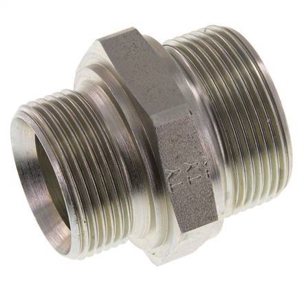 G 1 1/2'' x G 1 1/4'' Barra de acero galvanizado de doble espiga 315 - Hidráulica