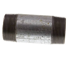 R 1 1/2'' Zinc plated Steel Double Pipe Nipple 50 Bar DIN 2982 - 100mm [2 Pieces]